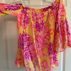 Lilly Pulitzer off shoulder blouse